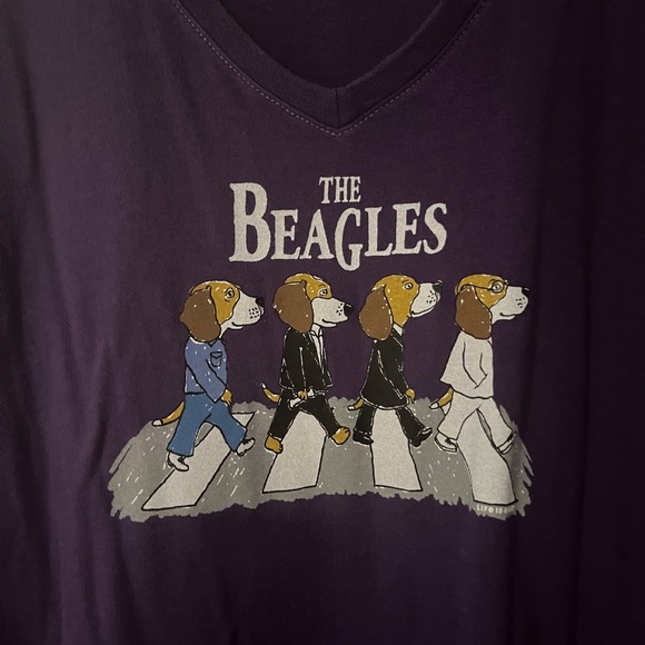 Life Is Good Purple Women's Crusher-Lite Shirt - Picture 3 of 4